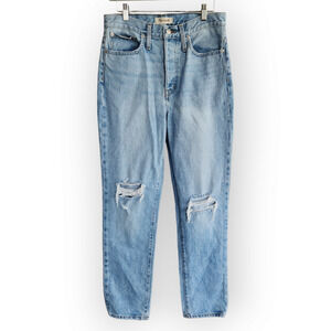 Madewell High Waisted Straight Leg Distressed Jeans Full Length Classic 27